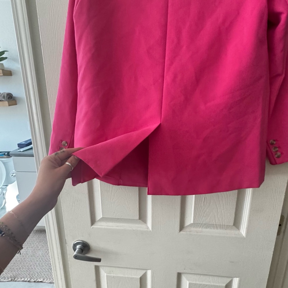 Old Navy Women's Fuchsia Padded Shoulder Blazer - Picture 9 of 10
